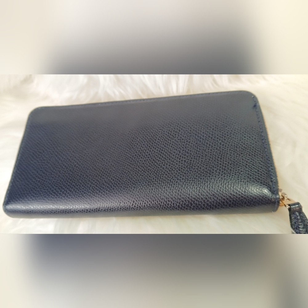 Coach Midnight Blue Leather Zip Wallet - Picture 4 of 9